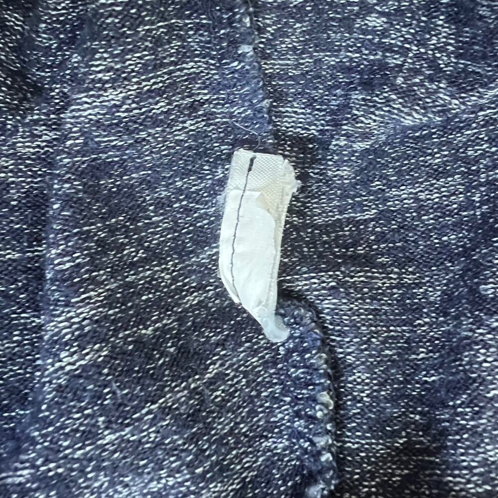Gap Womens Hoodie Sweater Large Navy Blue Gray Marled Knit Pullover Long Sleeve - Picture 5 of 5